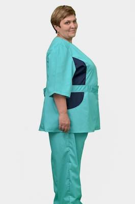 Медицинский костюм К-277 (Большой размер зеленый, Тиси)