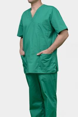 Мужской медицинский костюм К-403 (зеленый, Тиси)