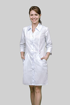 Медицинский халат для студентов Х-127 (белый, Тиси)