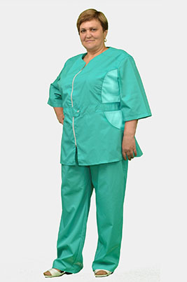 Медицинский костюм К-277 (Большой размер зеленый, Тиси)